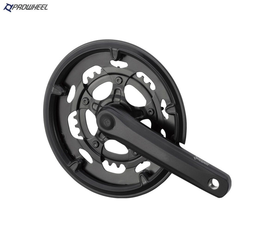 Комплект шатунов (система) PROWHEEL, алюминиевые шатуны 170 мм, SQR, 9/16, 50/34T, Chainline: 43.5, 7S/8S, AE-221P (черный, УТ00025651)