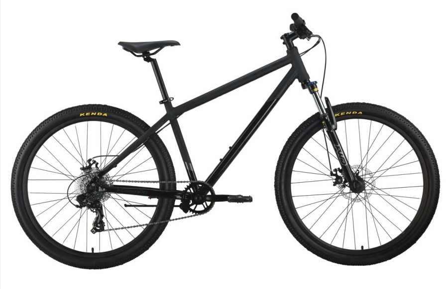 Велосипед FORWARD APACHE 29 2.0 D (29" 8 ск. рост. 17") 2024, черный-мат/черный, IB4F980D8FBKXBK