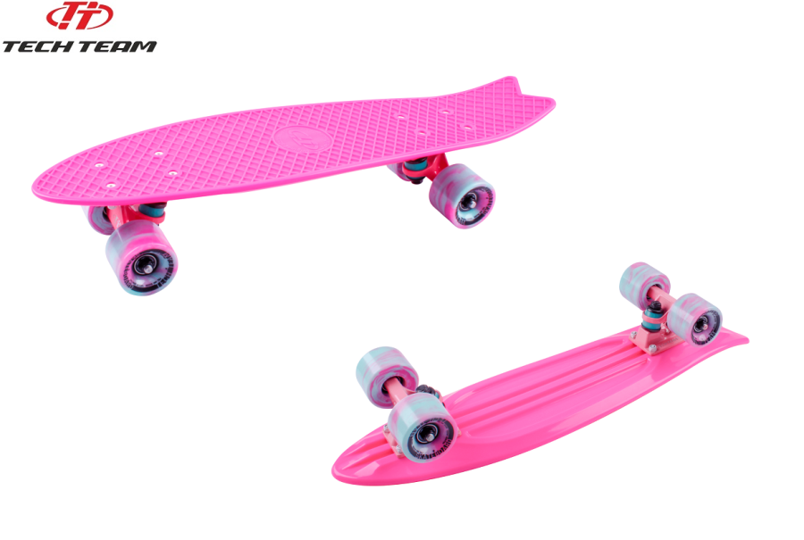 Скейтборд (пенниборд) Tech Team Fishboard 23" пластиковый, pink (NN004151)