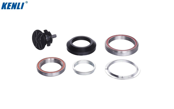 Рулевая колонка KENLI KL-B540 1-1/8", интегрированная безрезьбовая IS 42/28,6, IS 52/40, подшипн. 45°x 45°, с якорем, высота 13 мм (УТ00020980)