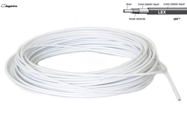 Оплетка троса переключения JAGWIRE LEX, Ø 4 мм, продольное сечение, бухта 20 м, White (1SVSP0000012-1)