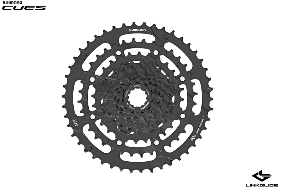 Кассета, SHIMANO 9 ск. CS-LG300, CUES, LINKGLIDE, 11-46T (ACSLG3009146)