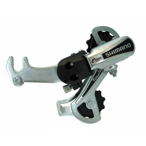 Переключатель задний SHIMANO, Tourney, RD-TY21B, 6/7 скор., крепление на ось, GS(76мм), (серебро, ARDTY21BGSBS)