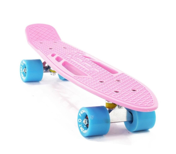 Скейтборд (Пенниборд) PWS Sidney Fish 22", Alu, ABEC-7 (розовый/голубой, Fish37782)