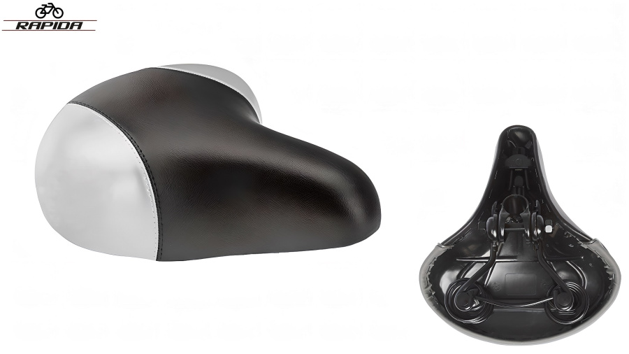 Седло комфорт 245х210 мм HF-AZ-0801A, на пружинах, с замком (Black/Gray, УТ00019352)