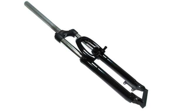 Вилка 27,5" амортизационная PARTNER, 1 1/8" (28,6), Al-корона, безрезьбовая, Disk/V-Brake, ход 120 мм, (черный, УТ00001249)