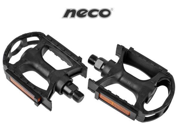 Педали платформенные (комплект 2 шт.) 9/16", 108х85 мм, пластик, WP-168 NECO (черный, FWD3032603-29)