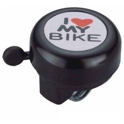 Звонок велосипедный, "I Love My Bike", алюминий/пластик, D55 мм, NUVO  (NH-B610SP)