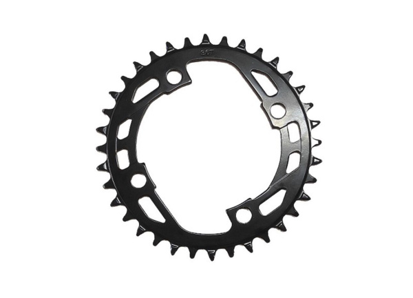 Звезда передняя ведущая, Round, Narrow Wide 104BCD, 1/2''x 3/32'', Steel, 36T, Black (УТ00029306)