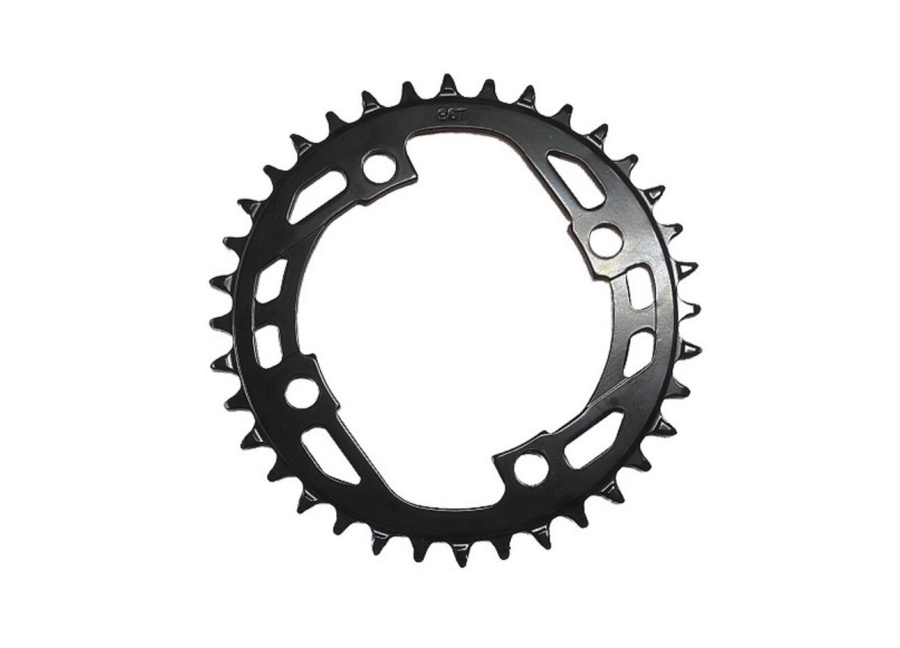 Звезда передняя ведущая, Round, Narrow Wide 104BCD, 1/2''x 3/32'', Steel, 36T, Black (УТ00029306)