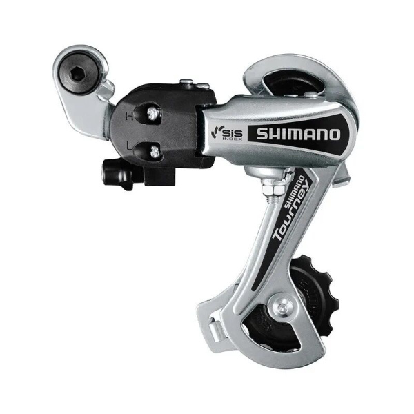 Переключатель задний SHIMANO TOURNEY RD-TY21B, 6/7 скор., под петух, (длинная лапка) GS, 34T (серебристый, ARDTY21BGSDS)