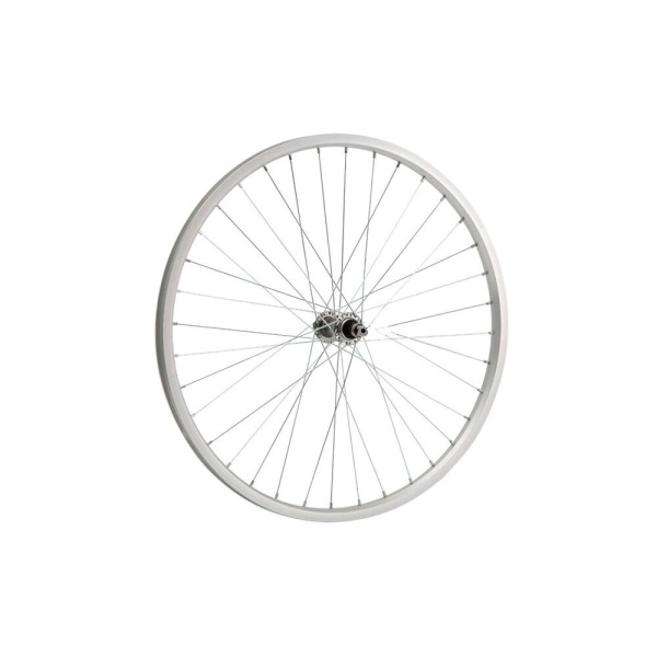 Колесо в сборе 28" переднее, втулка SF-HB03FG 36 отв., 3/8" (гайка), V-Brake , алюминиевый одностеночный обод (YKL-11(28)