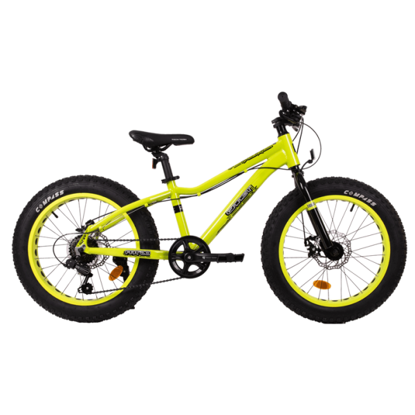Велосипед TECH TEAM Garet 20 disc (20" 7 ск. 12") ALU, жёлтый (NN012639)