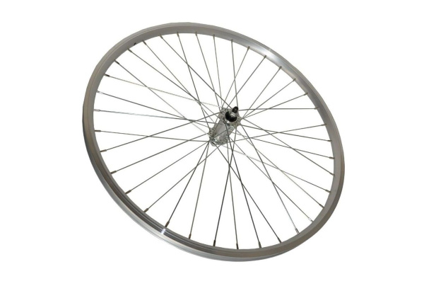 Колесо в сборе 28" переднее, втулка SF-HB03F, 36 отв., 3/8" (гайка), алюминиевый одностеночный обод, Forward SW (RWF280036033)
