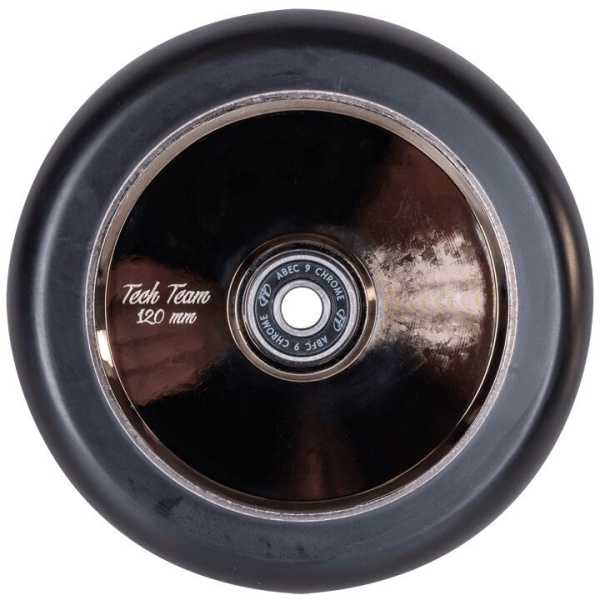 Колесо для трюкового самоката 120 мм, алюминиевое, HOLLOW Core, подшипники ABEC 9, TT, Black/Chrome (NN007730)