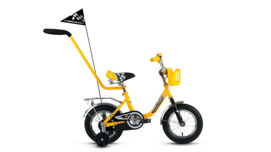 Велосипед FORWARD RACING 12 BOY (12" 1 ск.) 2015-2016 (желтый, RBKW6LNE1006)