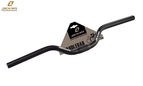 Руль ZOOM, MTB, алюминиевый AL6061-T6, длина 660 мм, посадка Ø 25.4 мм, Rise 60 мм, backsweep 10°, MTB-AL-156, ZOOM (черный, УТ00032756)