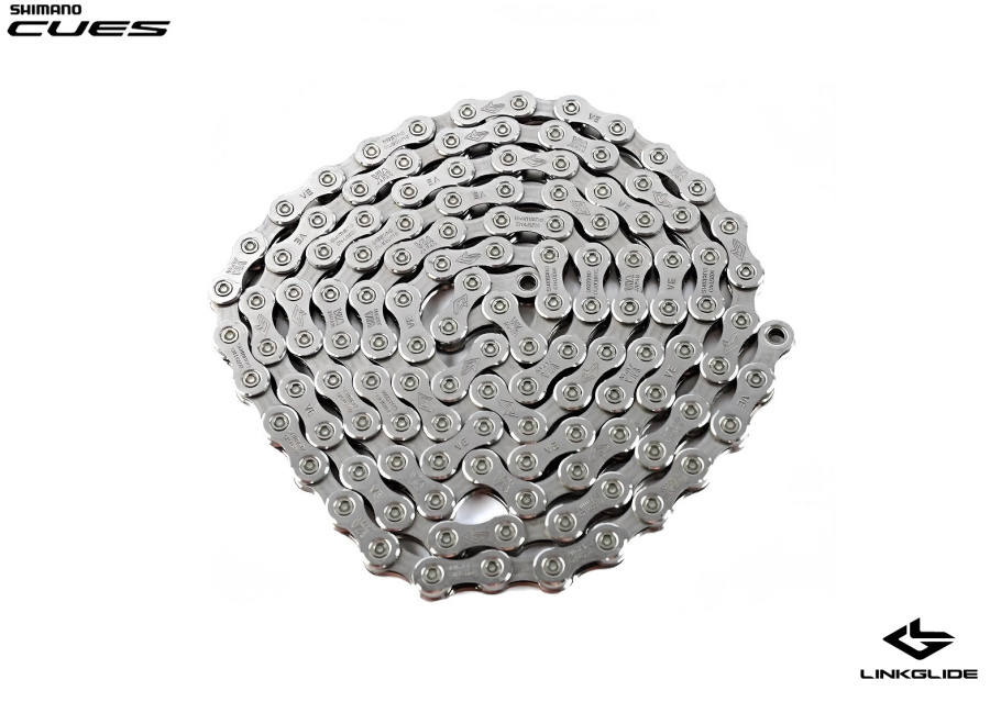 Цепь SHIMANO (CN-LG500) 9/10/11 скор. (116 звеньев), LINKGLIDE technology, CUES (KCNLG500116)