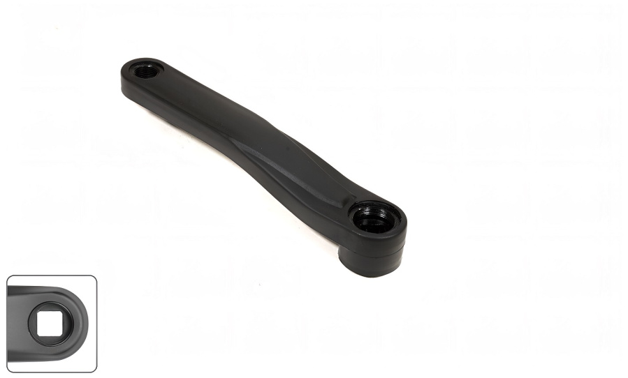Шатун левый длина 170 мм под квадрат, SQR, 9/16" Spray Black, LD-AY-170, (черный, УТ00028314)