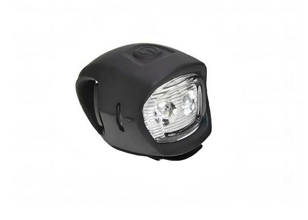 Фара передняя JY-3204F, 2 LED, 2 режима работы, крепление на руль, блистер (1LHFYJY3204F)