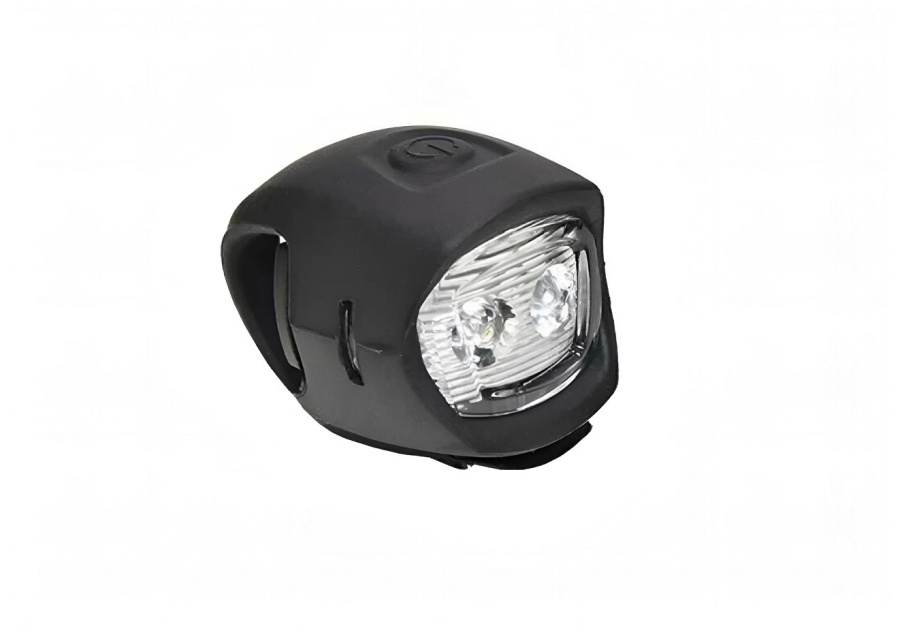 Фара передняя JY-3204F, 2 LED, 2 режима работы, крепление на руль, блистер (1LHFYJY3204F)