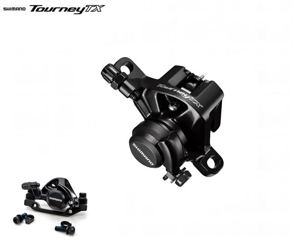 Тормоз дисковый механический (суппорт), SHIMANO BR-TX805(F) TOURNEY TX, с адаптером F-160/R-140 (ABRTX805FURL)