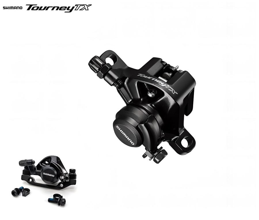 Тормоз дисковый механический (суппорт), SHIMANO BR-TX805(F) TOURNEY TX, с адаптером F-160/R-140 (ABRTX805FURL)