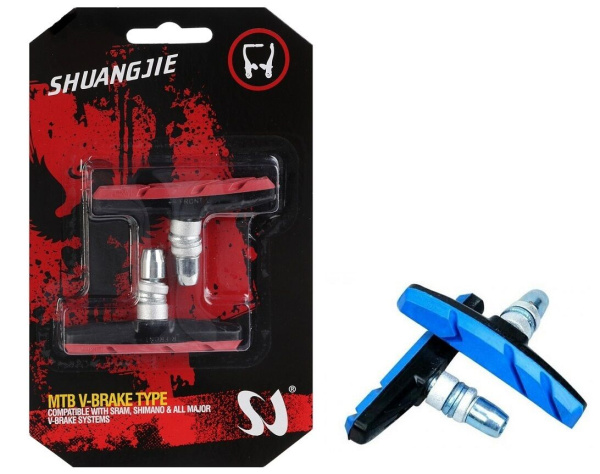 Тормозные колодки, SJ, V-Brake, MTB, 70мм, блистер (синий/черный, FWDSJ70BLUE)