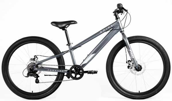 Велосипед FORWARD SPIKE CX 24 D (24" 7 ск. рост. 11") 2025, серый (CN5F0001)