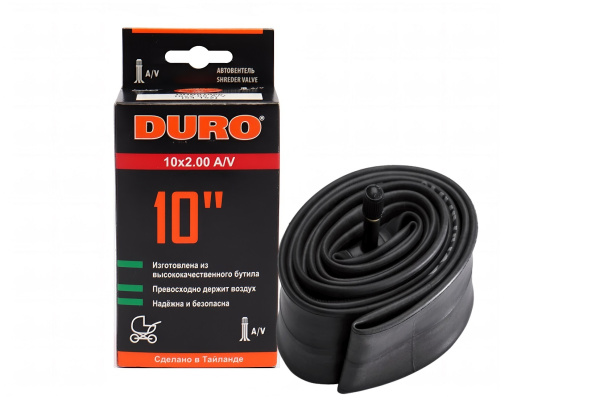 Камера 10x2,00 бутил, авто-ниппель, A/V, DURO (DHB01056)