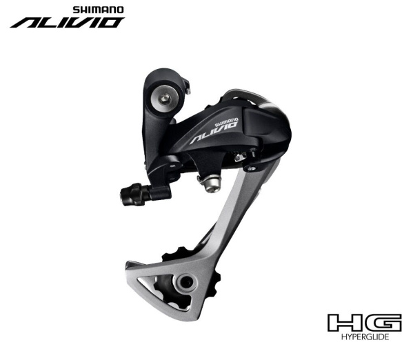 Переключатель задний SHIMANO ALIVIO, RD-T4000, 9 скор., крепление (на болт) под петух, HG Hyperglide, SGS (ARDT4000SGS)