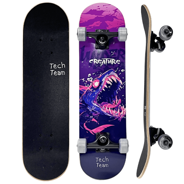 Скейтборд Tech Team Creature 27,5x7,25" (фиолетовый, 1/4) NN014149