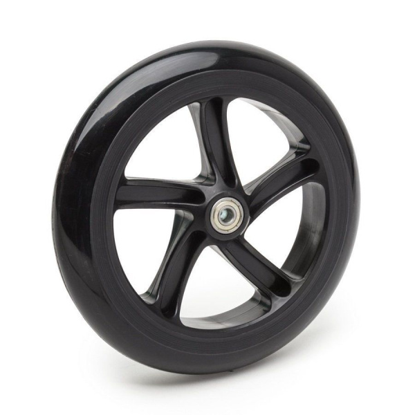 Колесо для самоката 200 мм, в сборе с подшипниками ABEC 9, черный (Wheel9For200)