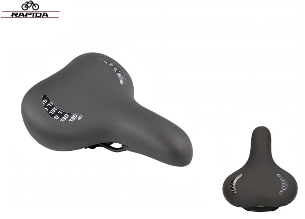 Седло комфорт 275х210 мм, AZ-6043 GEL, Comfort Series, с гелевыми вставками, с ручкой, с замком, RAPIDA, T-01 (УТ00026814)