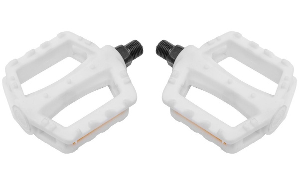 Педали (комплект), KIDS, пластик, с отражателями, 95х82, ось 1/2" (12мм), XL-311, New Vision (белый) (УТ00025605)
