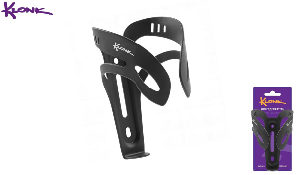 Флягодержатель KLONK, алюминиевый, универсальный, Lighty, KLK-21204 Black