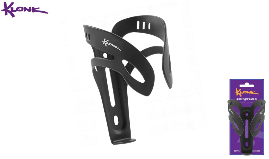 Флягодержатель KLONK, алюминиевый, универсальный, Lighty, KLK-21204 Black