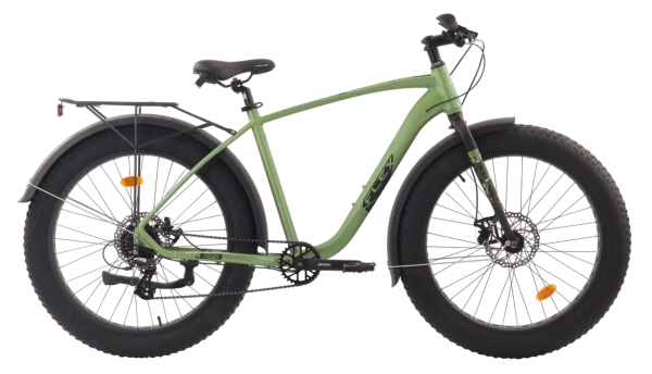 Велосипед TECH TEAM FLEX 26 disc (Fat Bike 26" 8 ск. рост 20") зеленый (NN013679)