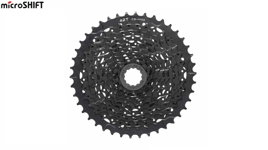 Кассета, 10 ск. CS-H103A, 11-42T, Black-Plated, MICROSHIFT (УТ00031500)
