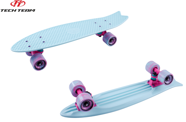 Скейтборд (пенниборд) Tech Team Fishboard 23" пластиковый, sky blue (NN004153)