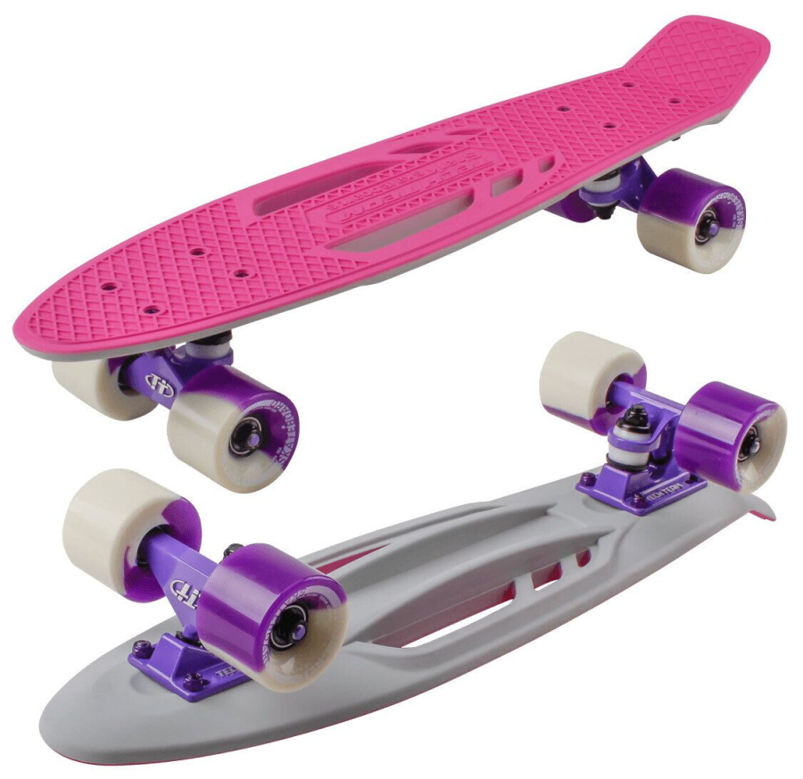 Скейтборд Shark 22 pink/white пластиковый (NN007459)