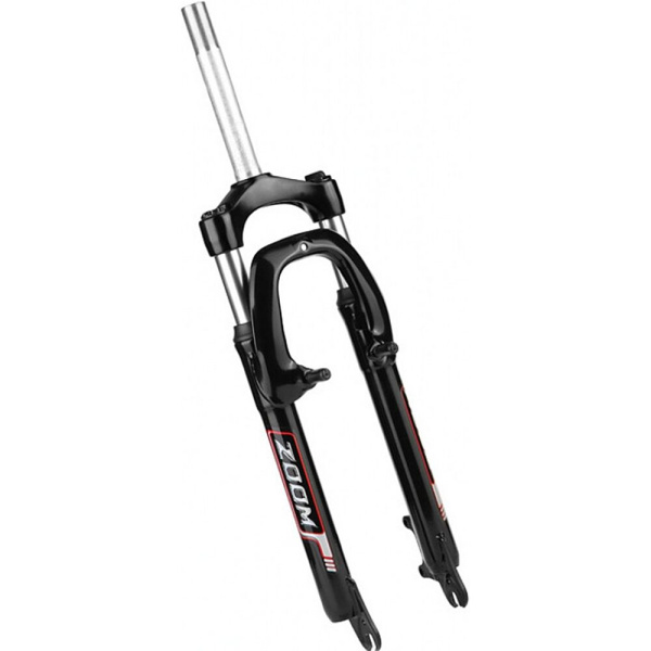 Вилка 24" амортизационная ZOOM, 1-1/8" (28,6), безрезьбовая, DISK Brake PM/V-Brake (пивоты), ход 50 мм, шток 240 мм, 386 (черный, 1FK241000782)