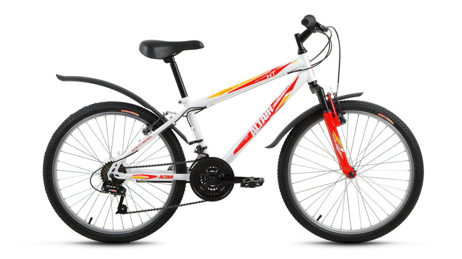 Велосипед ALTAIR MTB HT 24 (24" 18 ск. рост 14") 2016-2017 (белый, RBKT71N4P006)