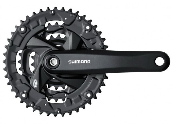 Комплект шатунов (Система), SHIMANO, FC-M371-L, C защитой, SQR, 170 мм, 44х32х22T (черный, AFCM371C422CL)