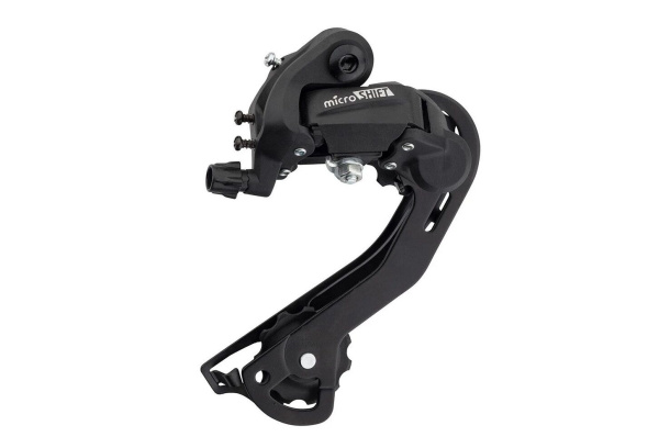 Переключатель задний MICROSHIFT RD-M21L, 6/7 скор., крепление (на болт) под петух, длинная лапка, 43T (NN009464)