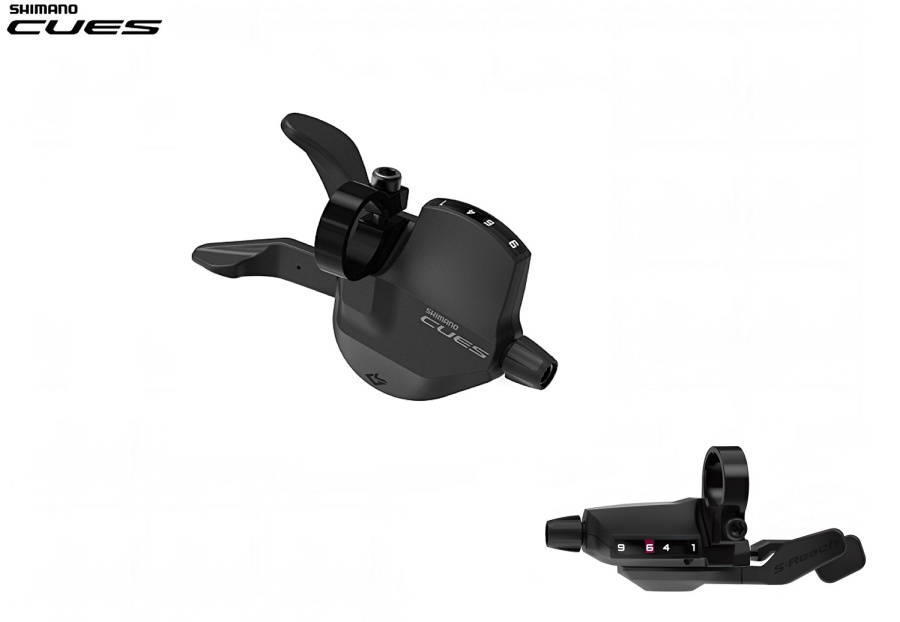 Рукоятка переключения передач правая SHIMANO CUES SL-U4000-9R, манетка/шифтер, 9 скор., RAPIDFIRE PLUS, трос 2400 мм, Black (ASLU40009RC)