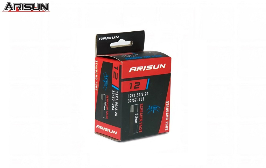 Камера 12x1,50/2,20 бутил, авто-ниппель, A/V, 0,9 мм, ARISUN (U010101)