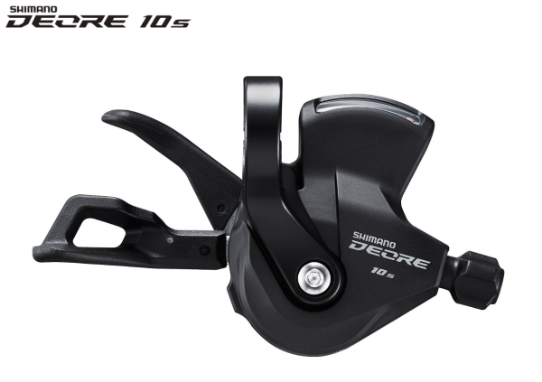 Рукоятка переключения передач правая SHIMANO DEORE SL-M4100-R, манетка/шифтер, 10 скор.., RAPIDFIRE PLUS, Black (KSLM4100RA1)