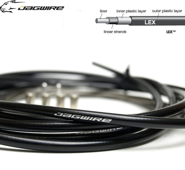 Оплетка троса переключения JAGWIRE LEX-SP, Ø 4 мм, продольное сечение, бухта 20 м, Black (1SVSP0000017-1)