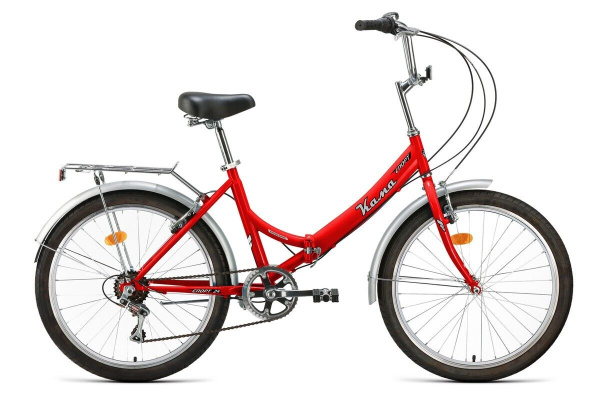 Велосипед KAMA SPORT 24 (24" 6 ск. рост. 16" скл.) 2026, красный, SPRT26B0112